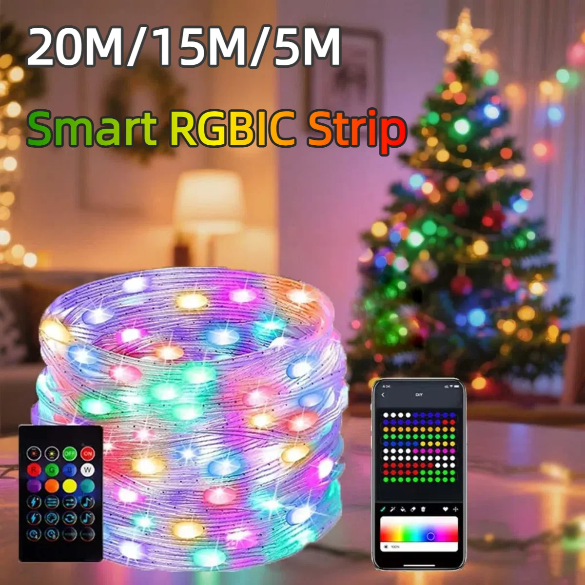 Ws2812B - Lampki LED Smart USB 5V RGB-IC