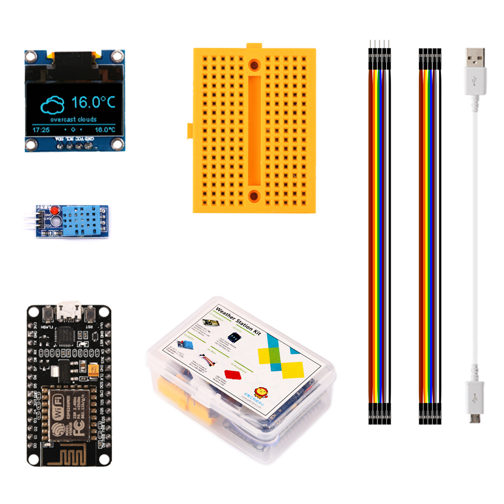 Oled Display 0.96 - ESP8266 stacja pogodowa zestaw DIY z