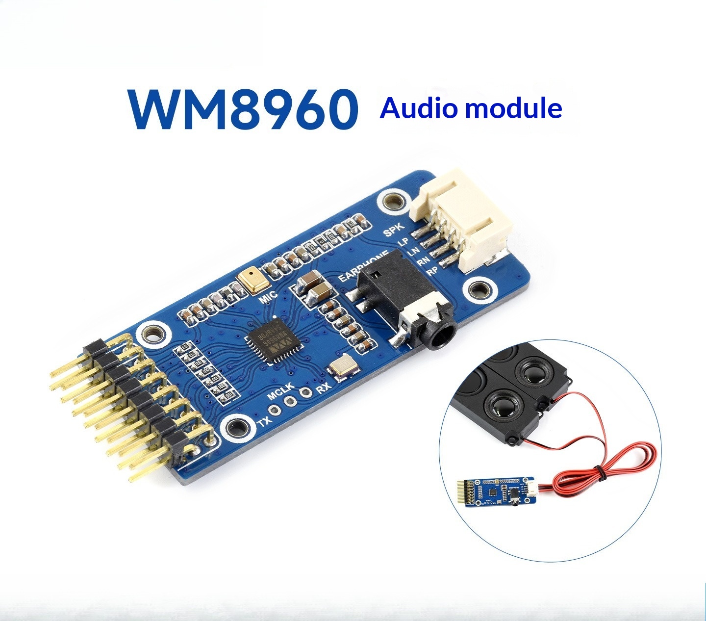 Microphone Module - Moduł kodera audio stereo WM8960, interfejsy