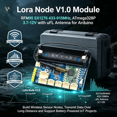 Lora Rfm95 - Nod LoRa V1.0 RFM95/SX1276, 433-915MHz, ATmega328P