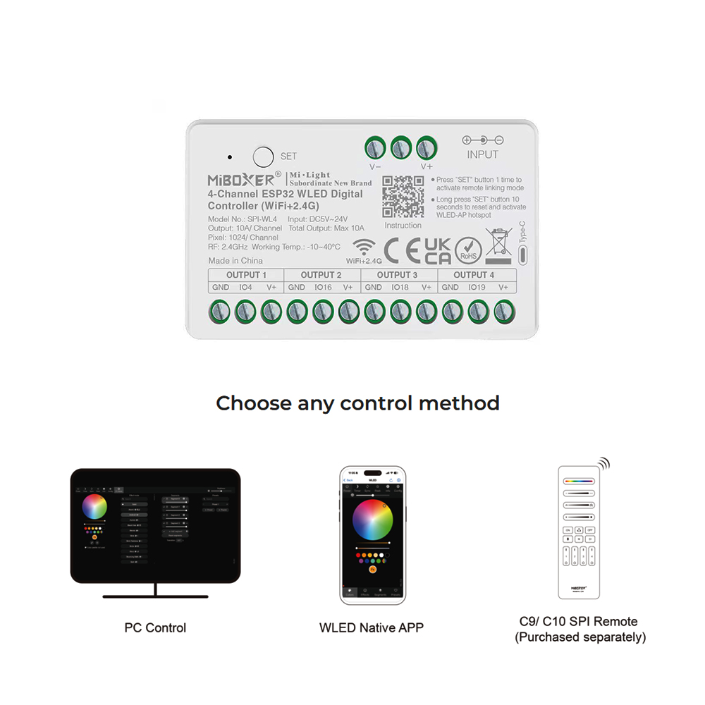 Miboxer SPIW5-4 5w1 Kontroler  – Ws2812B recenzja i cena