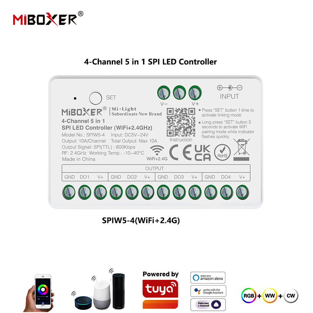 Miboxer SPIW5-4 5w1 Kontroler  – Ws2812B recenzja i cena