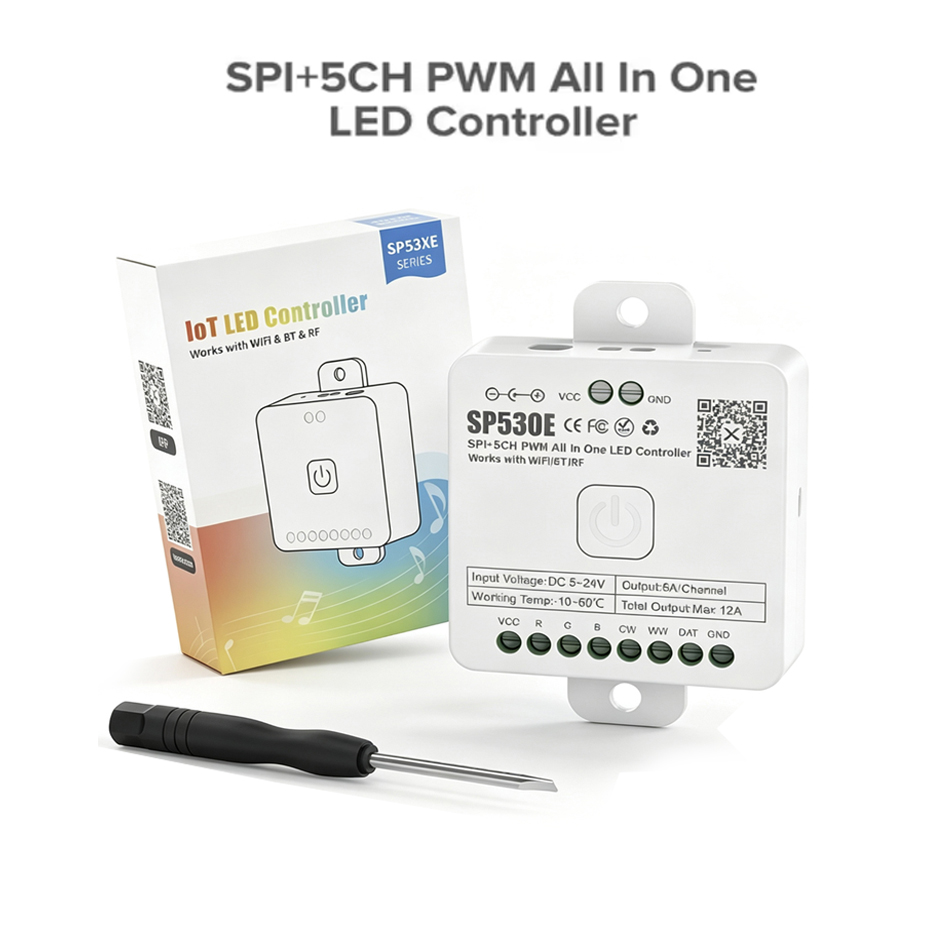 SP530E Uniwersalny Kontroler L – Ws2812B Strip 5V recenzja i cena