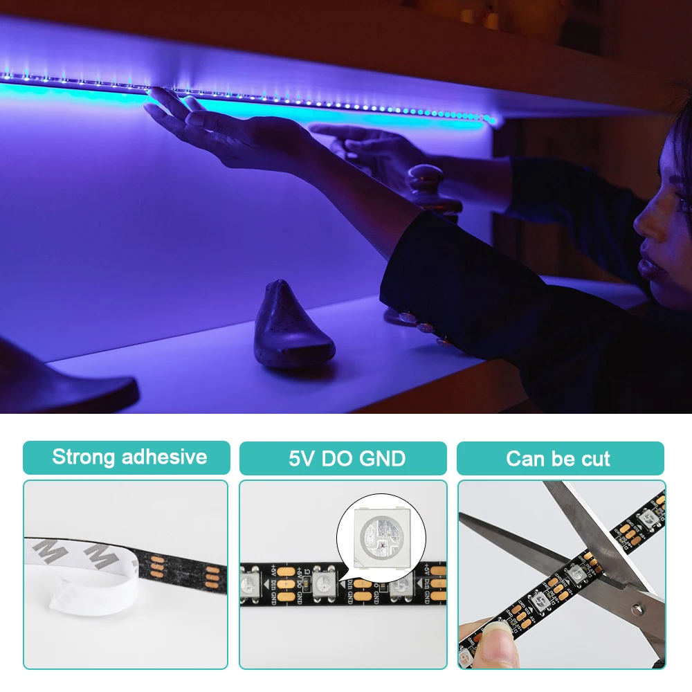 Taśma LED Pixel RGB WS2812B 5V – Ws2812B Strip 5V recenzja i cena