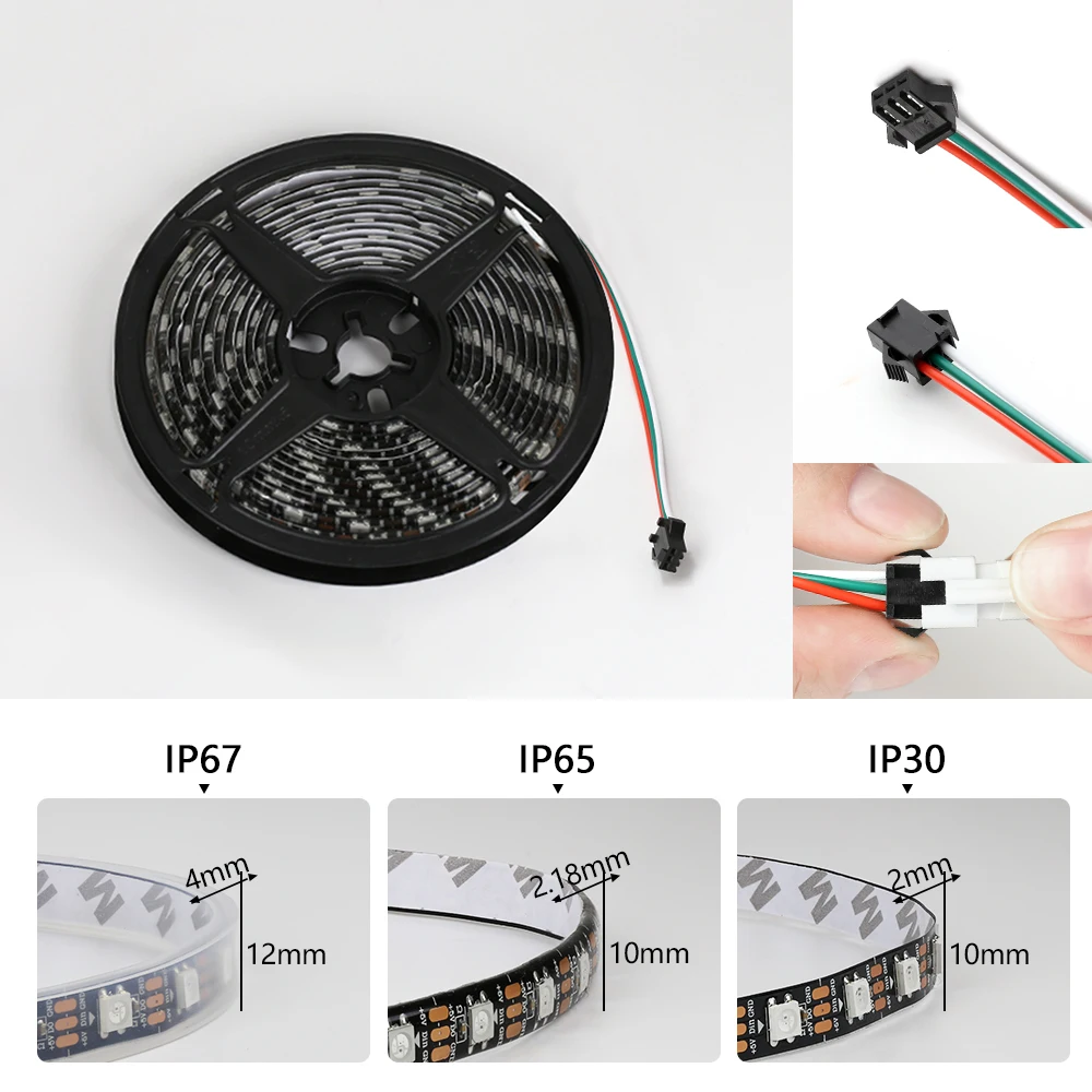 Taśma LED Pixel RGB WS2812B 5V – Ws2812B Strip 5V recenzja i cena