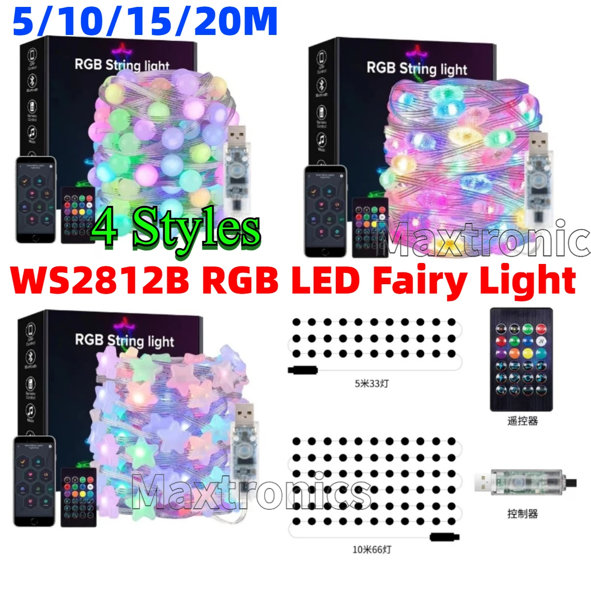 Inteligentne lampki LED RGB WS – Ws2812B recenzja i cena